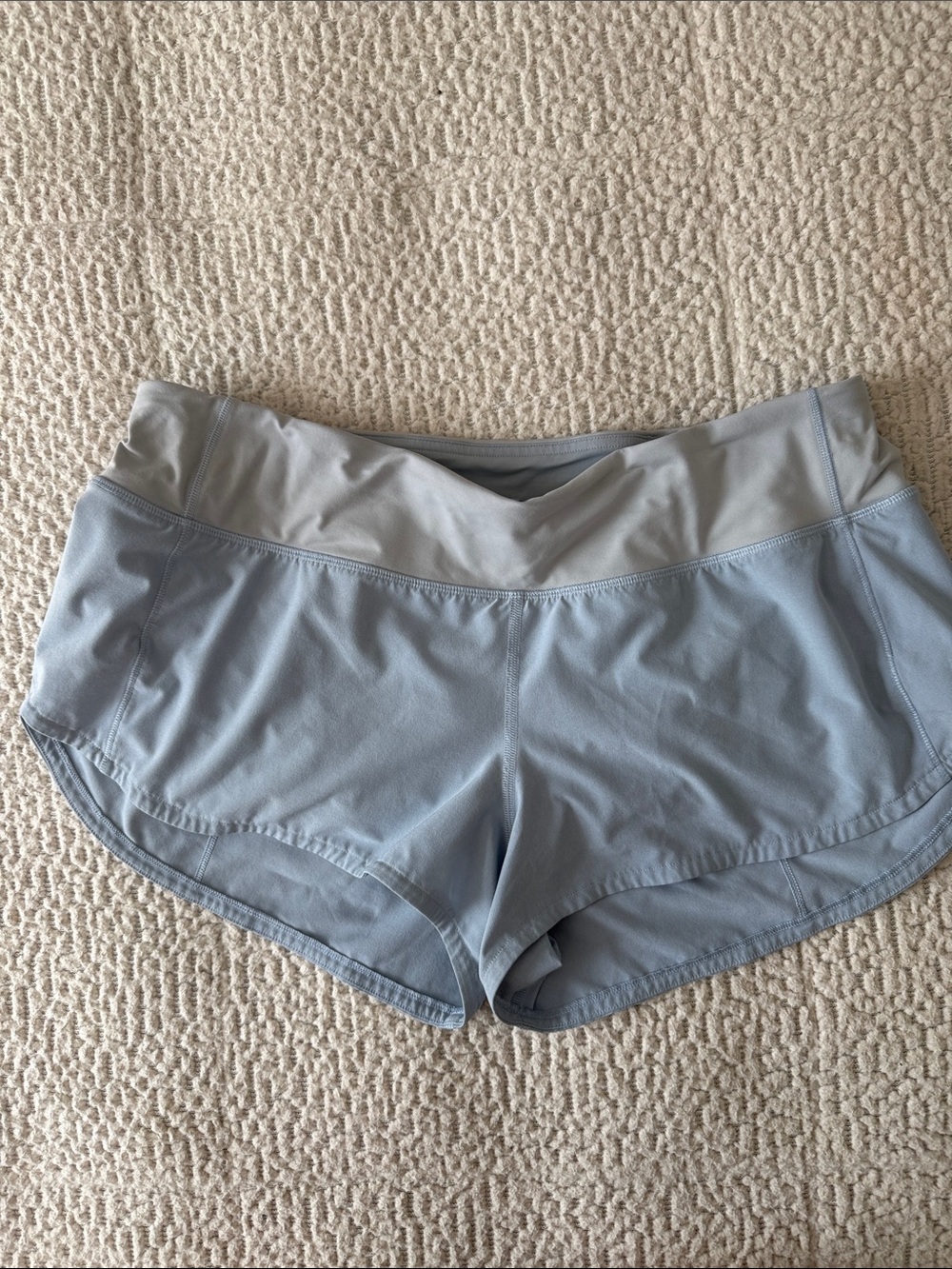 lululemon athletica speed up Light Blue Athletic Shorts with Waistband